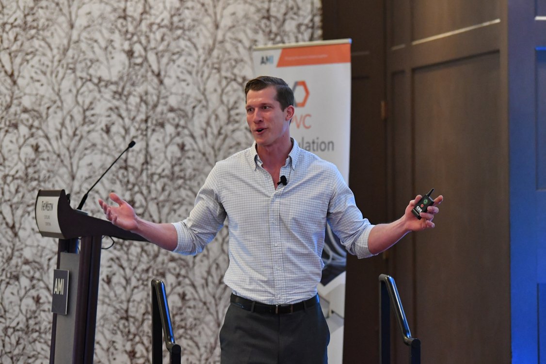 Jesse Henry speaking at the PVC Formulation Conference, 2022