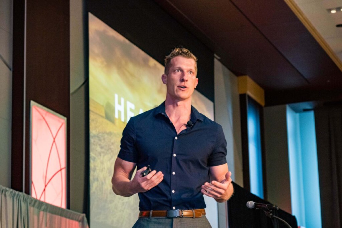Jesse Henry speaking at Suppliers Partnership for the Environment